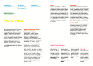 Exposition Volumes, flyer de Benjamin Lahitte