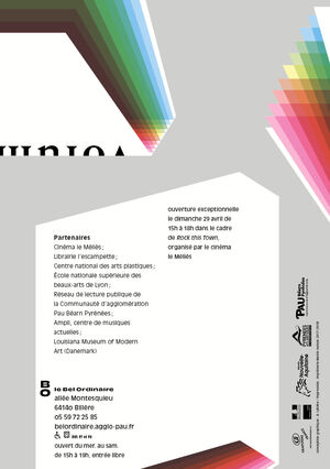 Exposition Volumes, flyer de Benjamin Lahitte