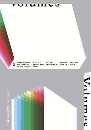 Exposition Volumes, affiche de Benjamin Lahitte